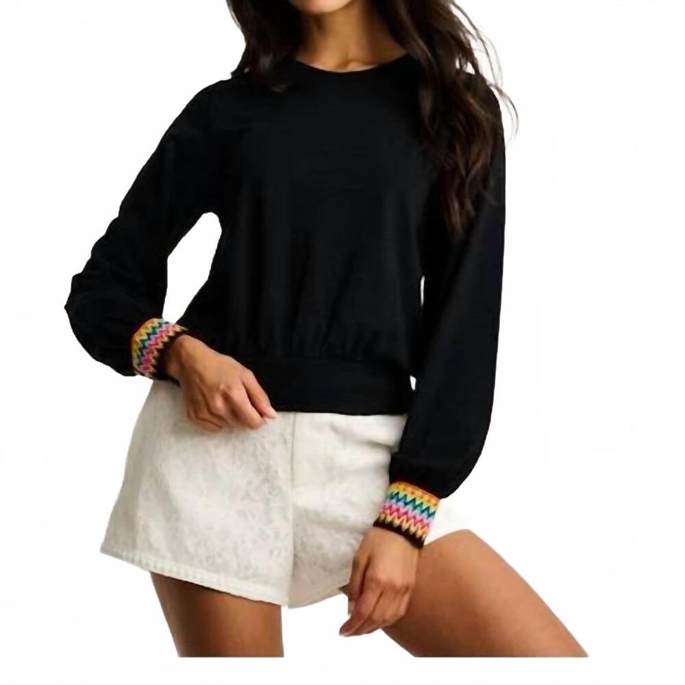 NEW LISA TODD love bond cotton tee in black
